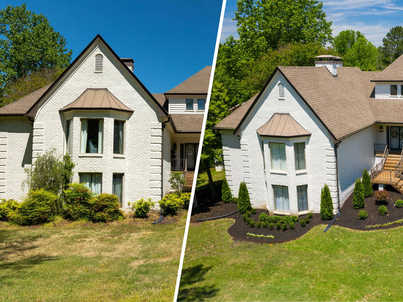 before and after landscaping